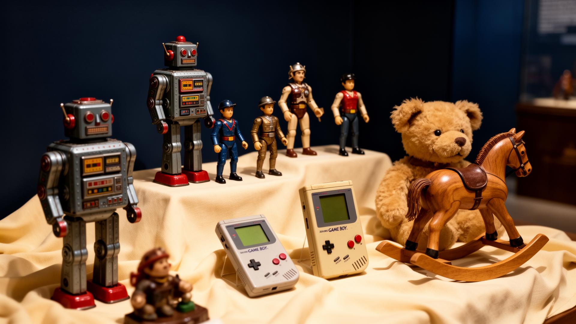 Vintage toy museum display